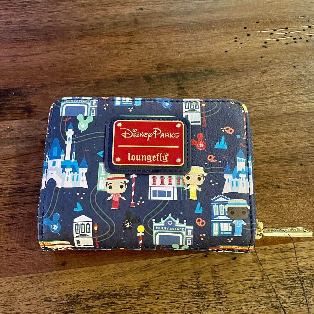 Disney Loungefly Main Street POPs Zipper Wallet MSRP $50